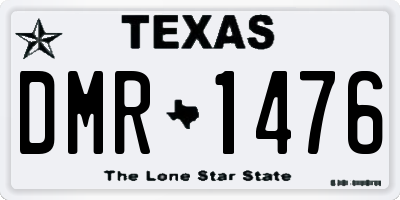 TX license plate DMR1476