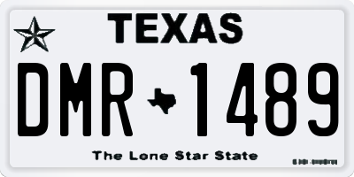 TX license plate DMR1489
