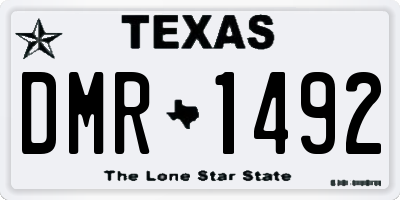 TX license plate DMR1492