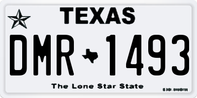 TX license plate DMR1493