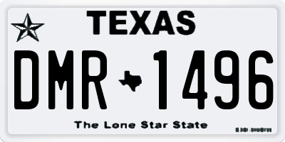 TX license plate DMR1496