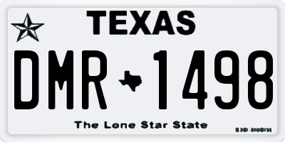 TX license plate DMR1498