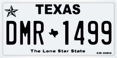 TX license plate DMR1499