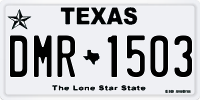 TX license plate DMR1503