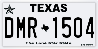 TX license plate DMR1504