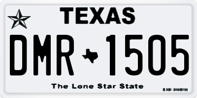 TX license plate DMR1505