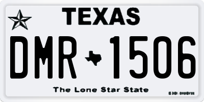 TX license plate DMR1506