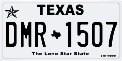 TX license plate DMR1507