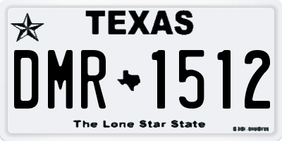 TX license plate DMR1512