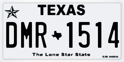 TX license plate DMR1514