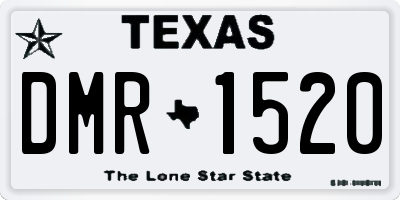 TX license plate DMR1520