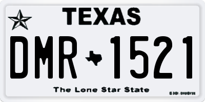 TX license plate DMR1521