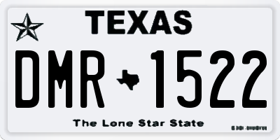 TX license plate DMR1522