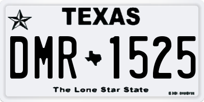 TX license plate DMR1525