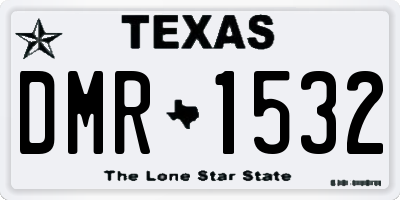 TX license plate DMR1532