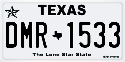 TX license plate DMR1533