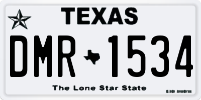 TX license plate DMR1534