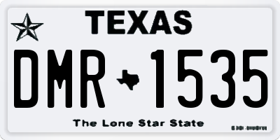 TX license plate DMR1535