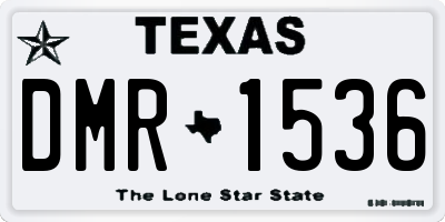 TX license plate DMR1536