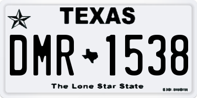 TX license plate DMR1538