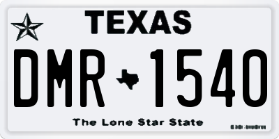 TX license plate DMR1540