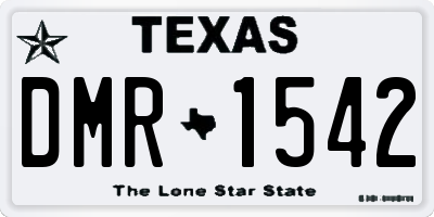 TX license plate DMR1542
