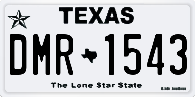 TX license plate DMR1543