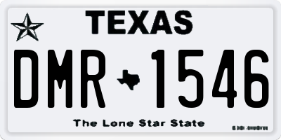 TX license plate DMR1546