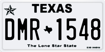 TX license plate DMR1548
