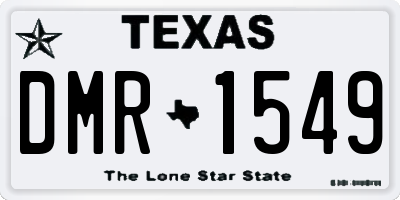 TX license plate DMR1549