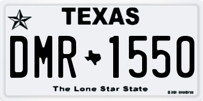 TX license plate DMR1550