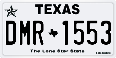 TX license plate DMR1553