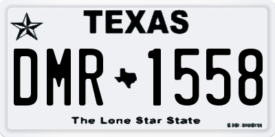 TX license plate DMR1558
