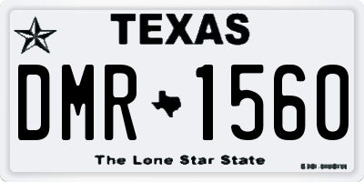 TX license plate DMR1560