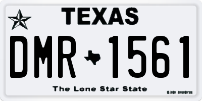 TX license plate DMR1561