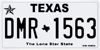 TX license plate DMR1563