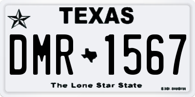 TX license plate DMR1567