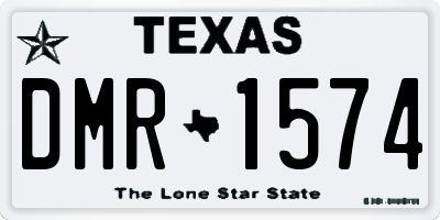 TX license plate DMR1574