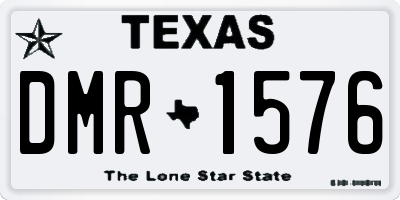 TX license plate DMR1576