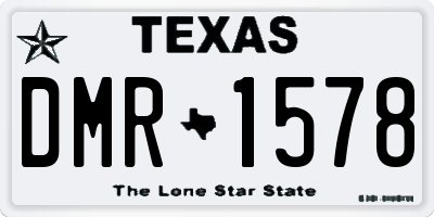 TX license plate DMR1578