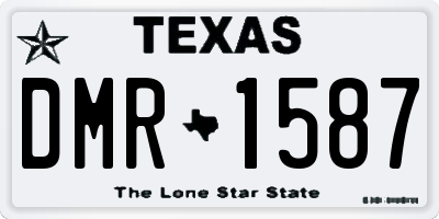 TX license plate DMR1587