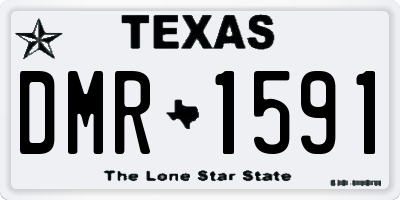 TX license plate DMR1591
