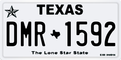 TX license plate DMR1592
