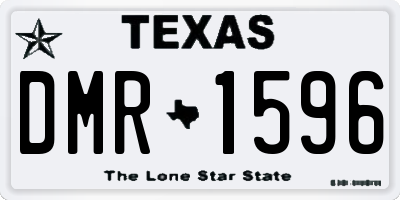 TX license plate DMR1596