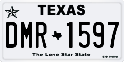 TX license plate DMR1597