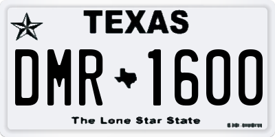 TX license plate DMR1600