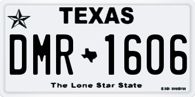 TX license plate DMR1606