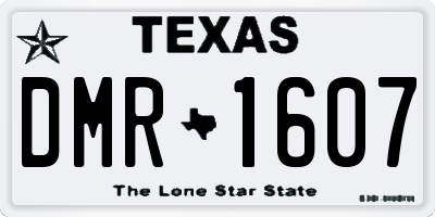 TX license plate DMR1607