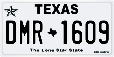 TX license plate DMR1609