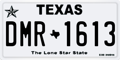 TX license plate DMR1613